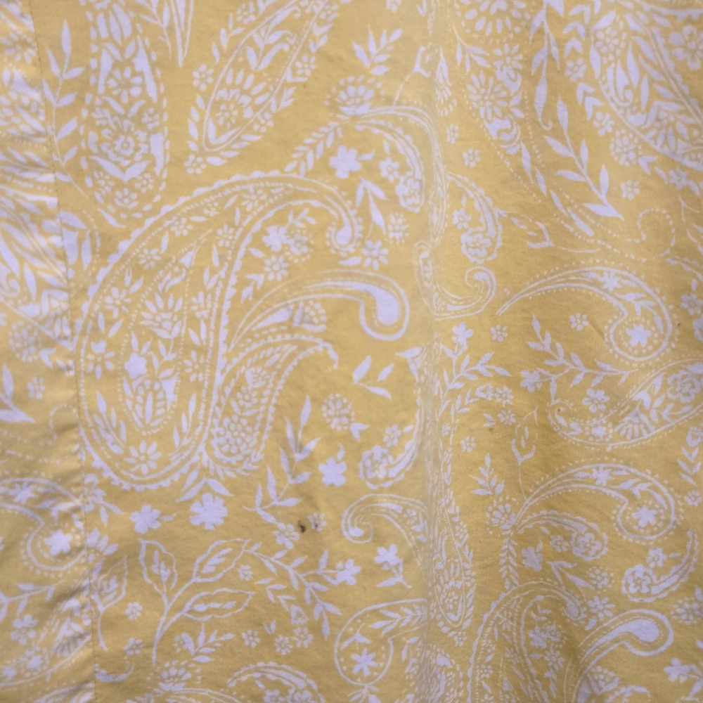 Laura Scott Yellow and White Paisley Button-Up Blouse - Picture 7 of 7